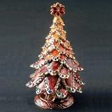 RUST CHRISTMAS TREE BOX - RUST JEWELED CHRISTMAS TREE BOX