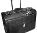 Mancini Black Lawyer/litigation Rolling Leather Briefcase Laptop 17"