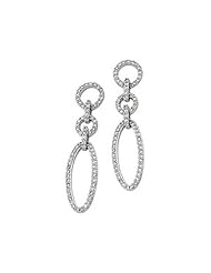 14K White Gold Diamond Earrings - 0.67 Ct. -- LIFETIME WARRANTY