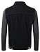 URBANCREWS Mens Hipster Hip Hop Button Down Long Sleeve Hooded Denim Jacket