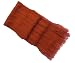 Handmade Alpaca Natural Fiber Scarf - Dark Tangerine (Extra Long)