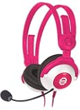 Kidz Gear Deluxe Headset Headphones with Boom Mic - Pink