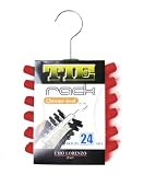 Chrome ladder plated Tie Rack Red Color