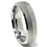 Titanium 7mm Satin Finish Knife Edge Wedding Band Ring Sz 10.0