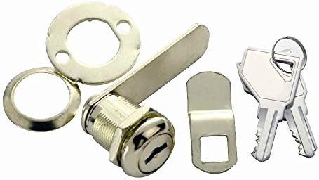 Cabinet &amp; Drawer 7/8 in. Utility Cam Lock in Polished Brass (Set of 10) (Keyed Alike)