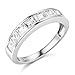.925 Sterling Silver Rhodium Plated Channel Set Wedding Band