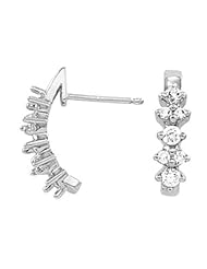 Pair of Platinum Diamond Earrings - 0.45 Ct. -- LIFETIME WARRANTY