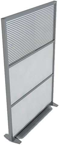 Teilen 6'x4' Freestanding Modern Room/Office Divider (Solid Gray)