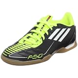 adidas F5 IN Indoor Soccer Shoe (Little Kid/Big Kid),Black/White/Electricity,11 M US Little Kid