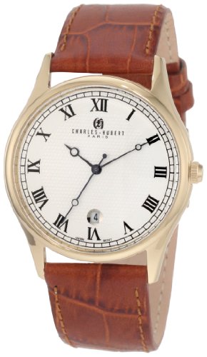 Charles-Hubert, Paris Men's 3814-GW Premium Collection Gold-Plated Stainless Steel Watch