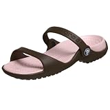 Crocs Womens Cleo Slide,Chocolate/Cotton Candy,8 M