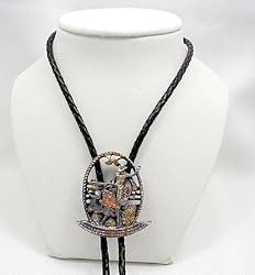Tricolor Champion Rodeo Bolo Tie