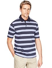 Blue Harbour Slim Fit Pure Cotton Varied Striped Polo Shirt