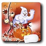 Milas Art Halloween - Halloween Ghost and Pumpkin - Mouse Pads