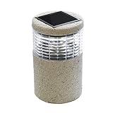 Super Bright Cylinder Stone Fence Post Solar Powered Light