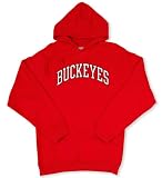 NCAA Ohio State Buckeyes Classic Hooded Pullover Sweatshirt with Arch (Small, Red)