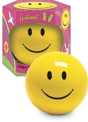 Gifts – Happy Smiley face Affirmation Ball -Great Compliments – Gag gift -