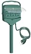 Westinghouse Outdoor Green 3-Outlet Ground Stake with Hinged Outlet Cover