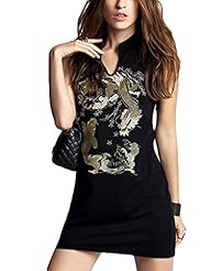 Cotton Vintage Keyhole Embroidered Summer Fall Sleeveless  Dress