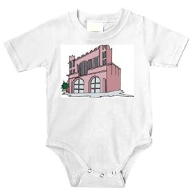Onesie with tree, pillar, columns, structure, castle, Europe, palace, building, Italy, tower, architecture
