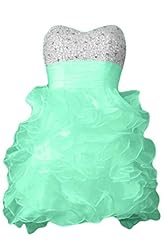 Short Organza Sweetheart Pleated Homecoming Dress 