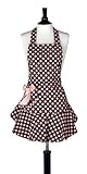 ジェシースティールエプロンブラウン ＆ピンクドットJessie Steele Bib Josephine Brown & Pink Polka Dot Apron 111-JS-94J