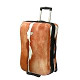 International Traveller Shiny Springbok Print Polycarbonate 24 Wheeled Suitcase