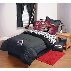 COLORADO AVALANCHE 4 PIECE TWIN BEDDING SET, Comforter Sheets NEW NHL Hockey Boys