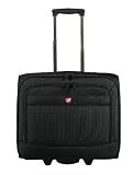 Port Manhattan 15.4 inch Trolley Roller Design 1680D Ballistic Nylon Laptop Bag - Black