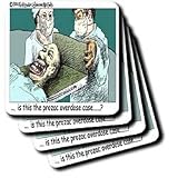 Londons Times Funny Medicine Cartoons - Prozac Overdose Case - Coasters