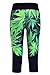 COCOLEGGINGS Womens 3D Digital Print Workout Running Capri Pants Crop Leggings