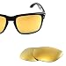 LenzFlip Replacement Lenses for Oakley HOLBROOK Sunglasses | Polarized 24K Gold Mirror | 100% UV Protection
