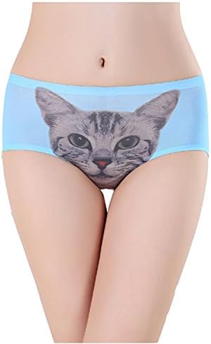 Blinlina Womens Traceless Briefs Seamless Sexy Pussycat Panties Knickers Hipster