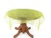 Pack of 2 Lime Light Green Embroidered Organza Square Table Cloths