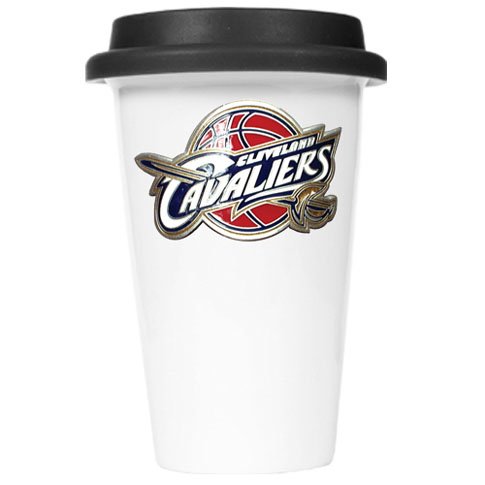 Cleveland Cavaliers Ceramic Travel Cup (Black Lid)