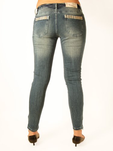 BLANK DENIM STUDDED SKINNY JEANS IN STRESSED OUT