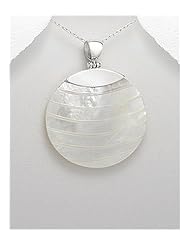 Shell Pendant Necklace In 92.5 Sterling Silver