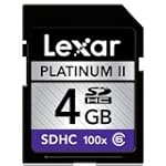 SAVE $16.18 - Lexar Platinum II 4 GB 100x SD/SDHC Flash Memory Card LSD4GBBSBNA100 $22.01