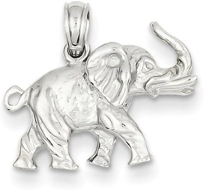 14K Yellow Gold 3-D Elephant Profile w/Tusk Pendant