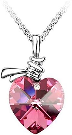 Pietra Flower Women's Alloy Love of Hope Necklace Fuchisa