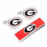 University of Georgia Bulldogs Cufflinks and Money Clip Gift Set