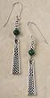 Celtic Knot and Malachite Earrings