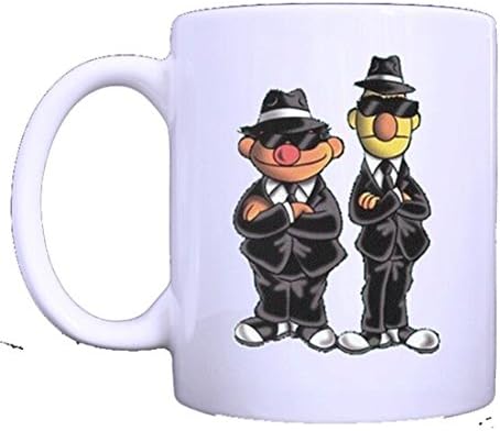 Ceramic White Mug Tea Mug Coffee Cup With Angry Bert Print