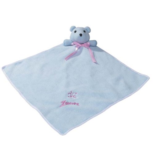 Zanies Polyester and Fleece Snuggle Bear Puppy Blanket, 15-Inch, Baby Blue
