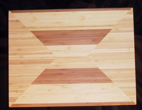 Abstract Bamboo Cutting Board 13-1/2 X 10-1/2 [CAPITOL CITY LUMBER]