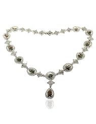 18kt White Gold Diamond Pave Choker Necklace Fine Bridal Jewelry