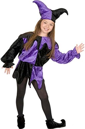 Black and Purple Jester Kids Costume