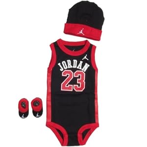Michael Jordan 3-Piece Infant Set Size 0-6 Months In Black and Red