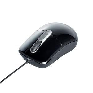 BUFFALO 光学式有線マウス USB接続 Mサイズ 延長ケーブル付 ブラック BSMOU05MBK