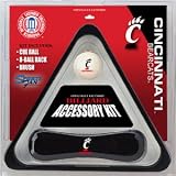 Cincinnati Bearcats Billiard Accessories Kit - includes Triangle Rack, Cue Ball and Brush